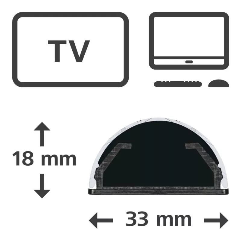 Hama 00220991 kabelių kanalas Universal Cable duct sidabrinis 1 vnt.