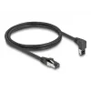 Tinklo kabelis DeLOCK RJ45 Cat.8.1 90° Kryptimi Aukštyn 10m Juodas