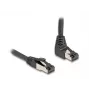Tinklo kabelis DeLOCK RJ45 Cat.8.1 90° Kryptimi Aukštyn 10m Juodas