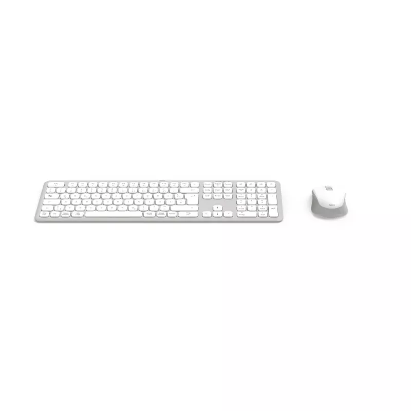 Belaidis klaviatūros ir pelės rinkinys Hama WKM-550, RF Wireless + Bluetooth, QWERTZ, vokiškas išdėstymas, pilko/balto