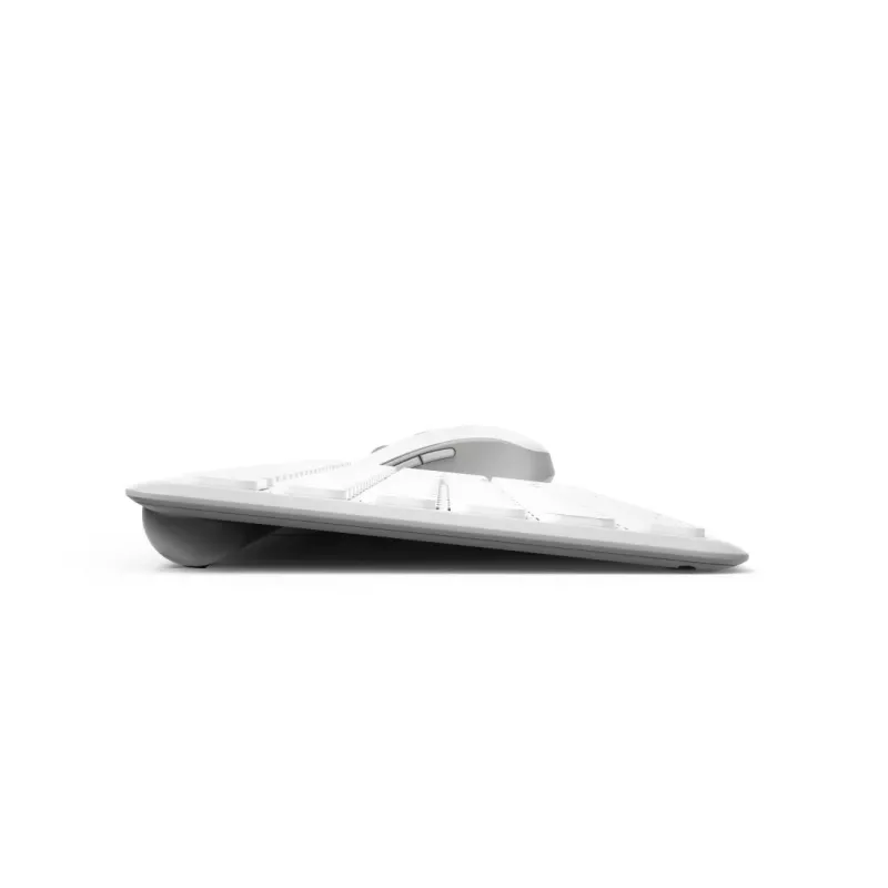 Belaidis klaviatūros ir pelės rinkinys Hama WKM-550, RF Wireless + Bluetooth, QWERTZ, vokiškas išdėstymas, pilko/balto