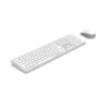 Belaidis klaviatūros ir pelės rinkinys Hama WKM-550, RF Wireless + Bluetooth, QWERTZ, vokiškas išdėstymas, pilko/balto