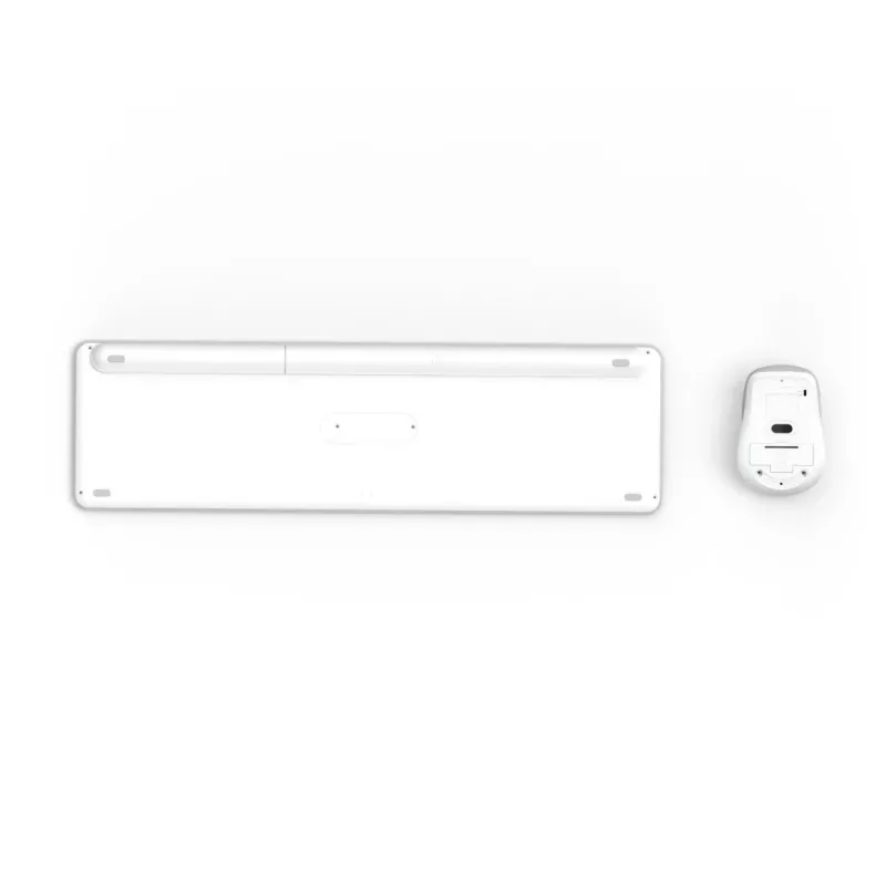 Belaidis klaviatūros ir pelės rinkinys Hama WKM-550, RF Wireless + Bluetooth, QWERTZ, vokiškas išdėstymas, pilko/balto