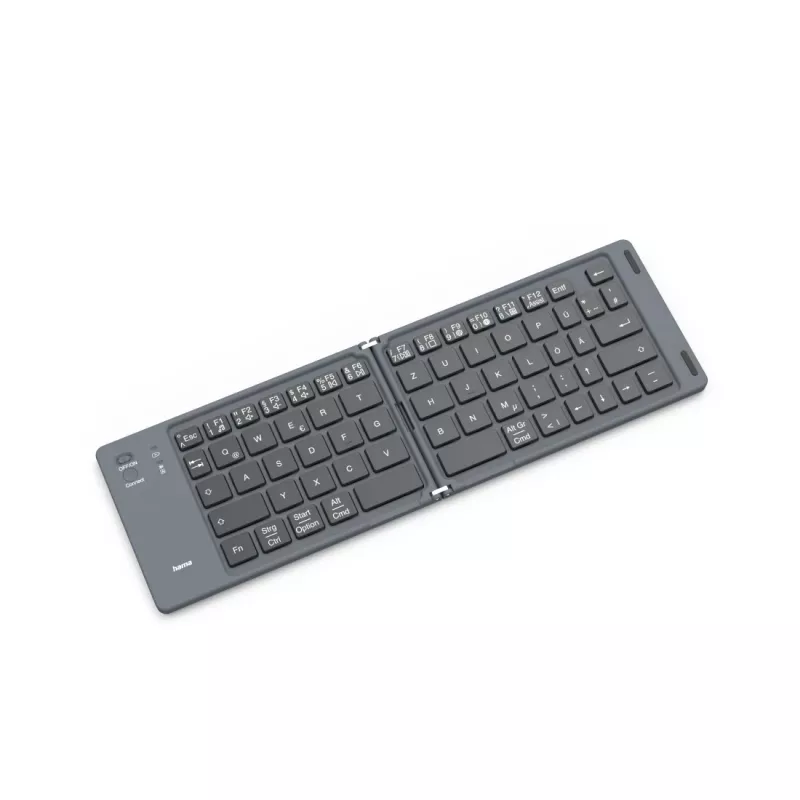 Hama Travel 450 sulankstoma klaviatūra QWERTZ vokiška Bluetooth juoda, tamsiai pilka