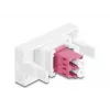 Skaidulinės optikos adapteris DeLOCK 90846 LC kelių režimų 1 vnt. Violetinė Balta