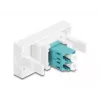Skaidulinės optikos adapteris DeLOCK 90845 LC kelių režimų 1 vnt. Akva balta