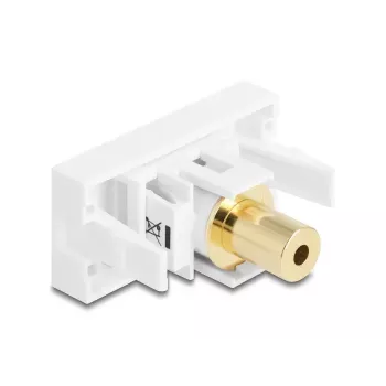 Kištukinis lizdas DeLOCK 90841 2 x 3,5 mm vyras vyras baltas