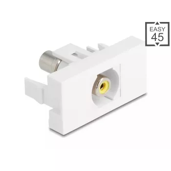 DeLOCK 90856 Keystone modulis RCA baltas 22,5 mm x 45 mm x 33 mm