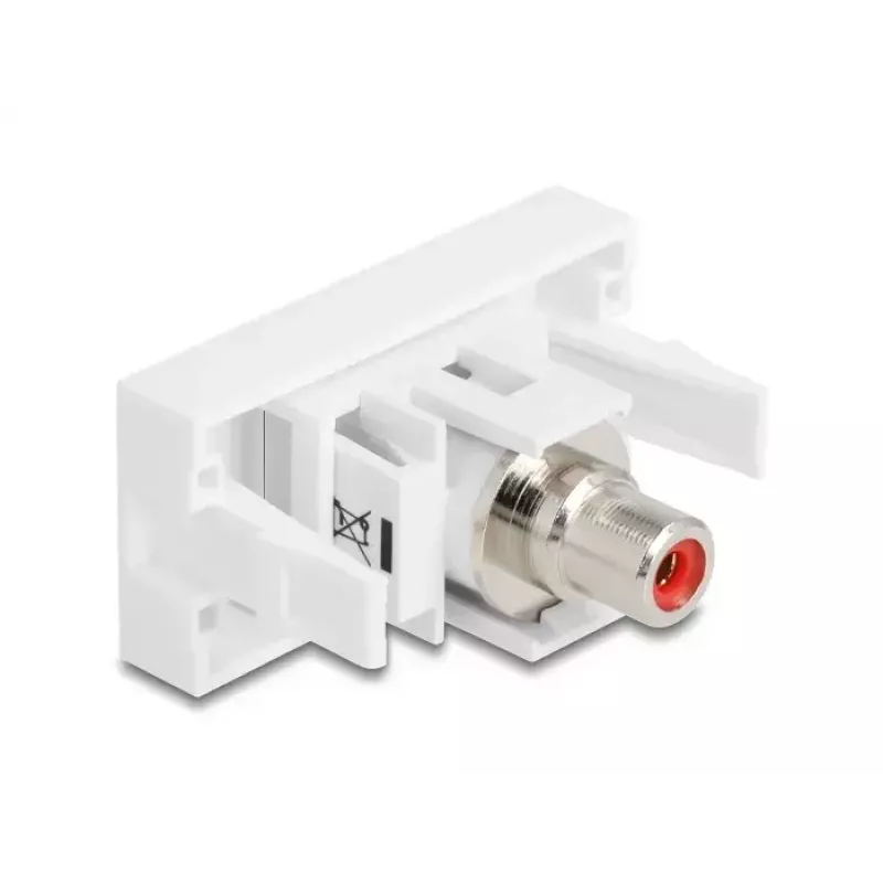 DeLOCK 90857 Keystone modulis RCA raudonas baltas 22,5 mm 45 mm 33 mm