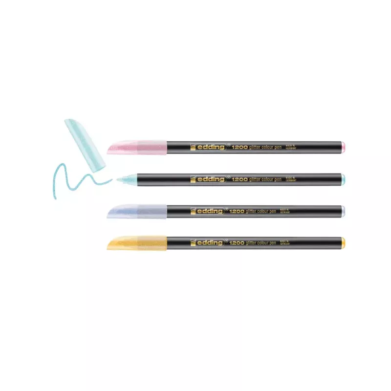Felt Pen Edding 4-1200-4-3 Blue Pink Violet Yellow Bullet Tip
