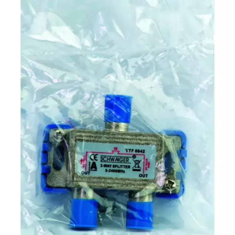 SCHWAIGER VTF8842 241 2 krypčių skirstytuvas (5–2400 MHz, DC pralaidumas)