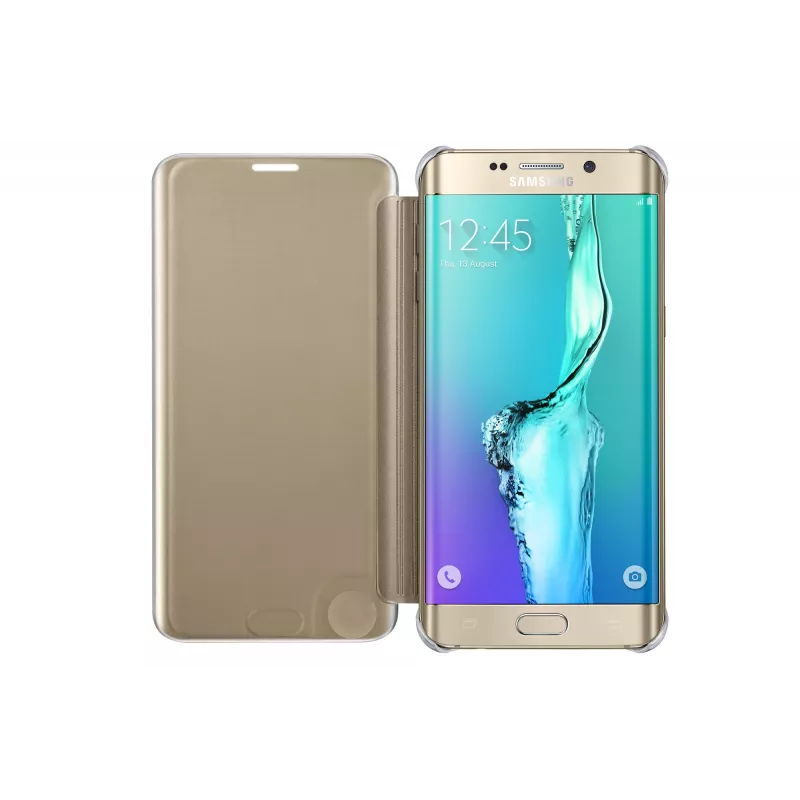 Samsung EF-ZG928 Flip Case Gold apsauginis dėklas Galaxy S6 edge+