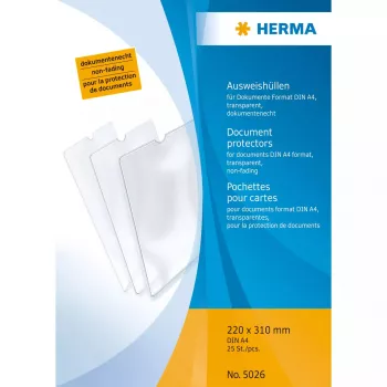 Dokumentų dėklas HERMA 5026 polipropilenas permatomas A4