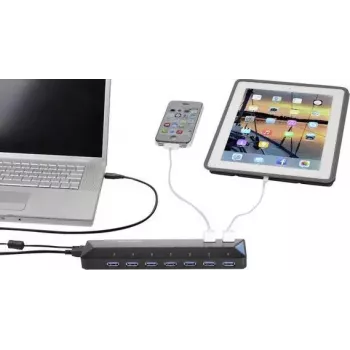 USB 3.2 Gen 1 sąsajų šakotuvas Renkforce RF-3806034, 7 prievadai
