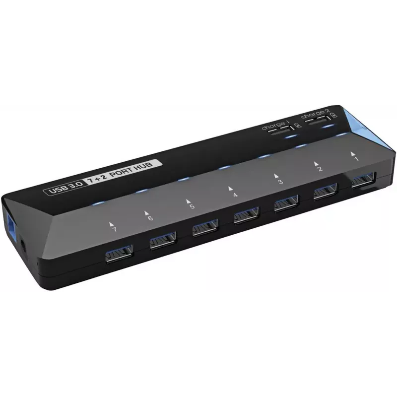 USB 3.2 Gen 1 sąsajų šakotuvas Renkforce RF-3806034, 7 prievadai