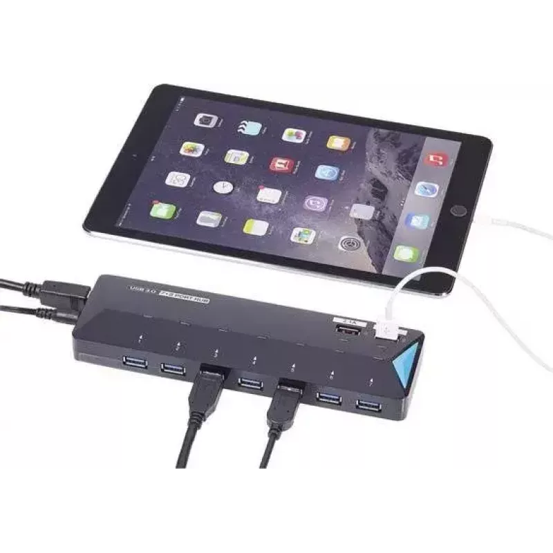 USB 3.2 Gen 1 sąsajų šakotuvas Renkforce RF-3806034, 7 prievadai