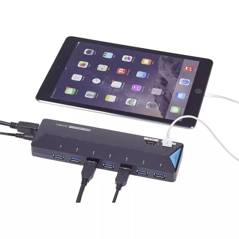USB 3.2 Gen 1 sąsajų šakotuvas Renkforce RF-3806034, 7 prievadai