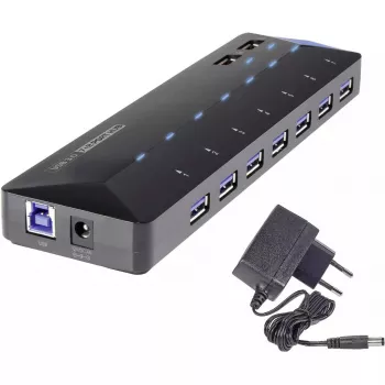 USB 3.2 Gen 1 sąsajų šakotuvas Renkforce RF-3806034, 7 prievadai