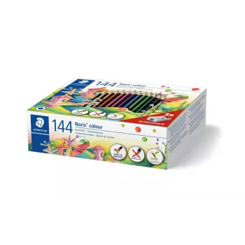 Akvareliniai pieštukai Staedtler Noris colour 185 – 144 vnt., 12 spalvų asorti