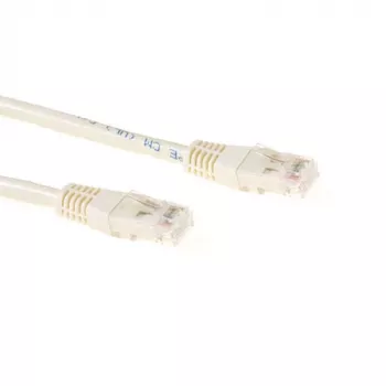ACT Ivory 0,5 m U/UTP CAT6A patch laidas su RJ45 jungtimis