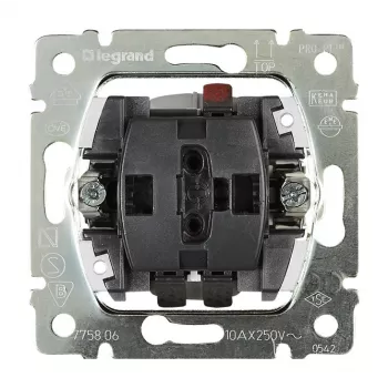 Legrand 775804 jungiklis Nerūdijantis plienas Plastikas, Skaidrus
