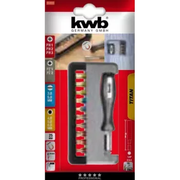 Bitų rinkinys KWB TITAN handy 154020 (12 vnt.)