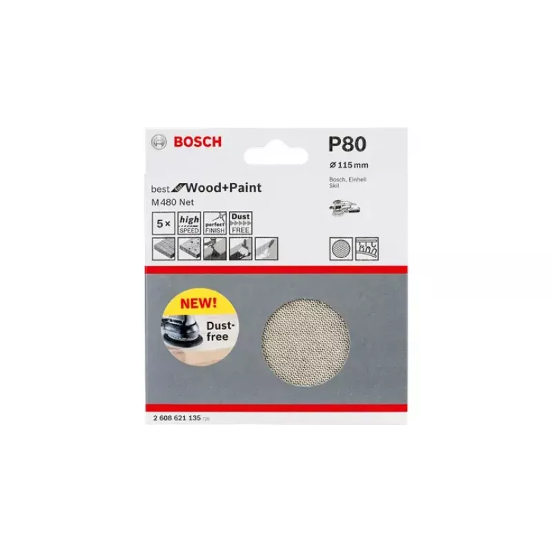 Šlifavimo lakštas Bosch M480 Best for Wood and Paint 2608621144
