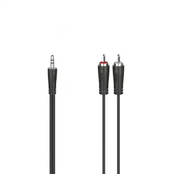 Hama 00200721 garso kabelis 5 m 3,5 mm 2 x RCA juodas