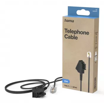 Hama 00300045 telefono kabelis 3 m Juodas