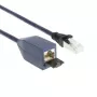 ACT Blue 2 m LSZH S/FTP CAT6A MPTL ilginimo kabelis su apsaugotais RJ45 jungtimis