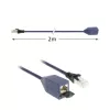 ACT Blue 2 m LSZH S/FTP CAT6A MPTL ilginimo kabelis su apsaugotais RJ45 jungtimis