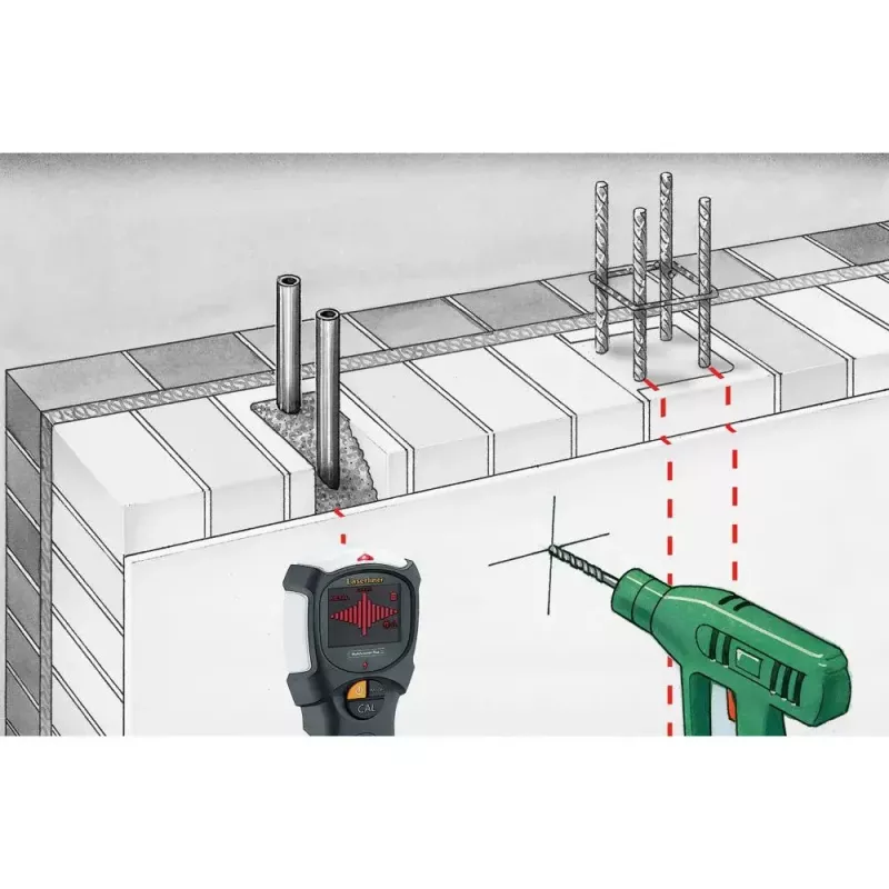 Laserliner MultiScanner Plus skaitmeninis daugiadetektorius – feromagnetiniai metalai, gyvi kabeliai, nemagnetiniai metalai, mediena