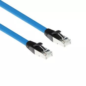 Tinklo kabelis ACT Industrial 3,00 m RJ45 kištukas – RJ45 kištukas Cat6a juodas/mėlynas