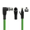 ACT Industrial 1.50 m Sensorinis kabelis M12D 4 kontaktų kištukas stačiu kampu į RJ45 kištuką, Superflex Xtreme TPE laidas, ekranuotas
