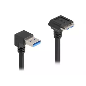 DeLOCK USB 3.2 Gen 1 laidas USB Type-A vyriškas 90° žemyn į Micro-B vyrišką 1 m juodas