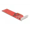 DeLOCK PCI Express x8 kortelė 2 x vidiniai NVMe M.2 Key M 110 mm Bifurkacija Low Profile