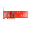 DeLOCK PCI Express x8 kortelė 2 x vidiniai NVMe M.2 Key M 110 mm Bifurkacija Low Profile
