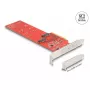 DeLOCK PCI Express x8 kortelė 2 x vidiniai NVMe M.2 Key M 110 mm Bifurkacija Low Profile