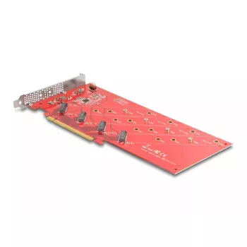 DeLOCK PCI Express x16 kortelė 4 x vidiniai NVMe M.2 Key M 110 mm bifurkacija