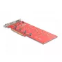 DeLOCK PCI Express x16 kortelė 4 x vidiniai NVMe M.2 Key M 110 mm bifurkacija