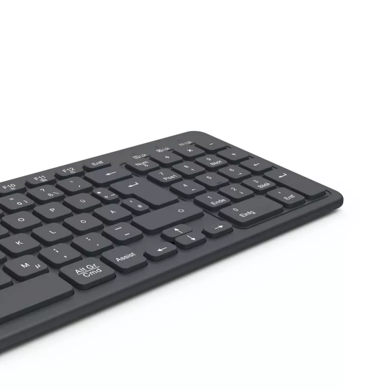 Hama WK-300 belaidė klaviatūra RF Wireless + Bluetooth QWERTZ vokiškas juoda