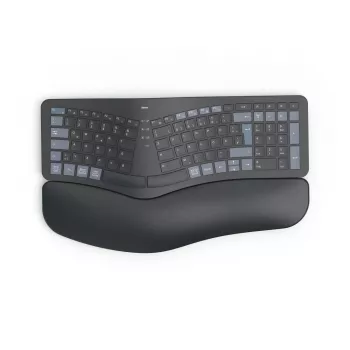 Ergonomiška klaviatūra Hama WK-900 Ergo RF belaidė + Bluetooth QWERTZ vokiška juoda, mėlyna, tamsiai pilka