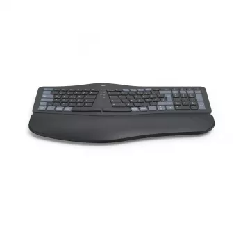 Ergonomiška klaviatūra Hama WK-900 Ergo RF belaidė + Bluetooth QWERTZ vokiška juoda, mėlyna, tamsiai pilka
