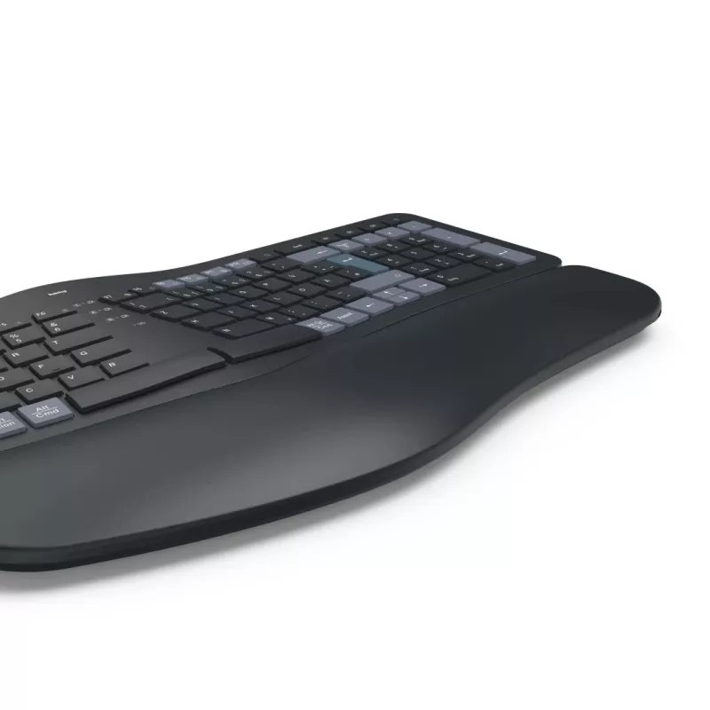 Ergonomiška klaviatūra Hama WK-900 Ergo RF belaidė + Bluetooth QWERTZ vokiška juoda, mėlyna, tamsiai pilka