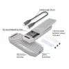 ACT USB 40Gbps M.2 2280 NVMe / PCIe SSD išorinis korpusas, be įrankių