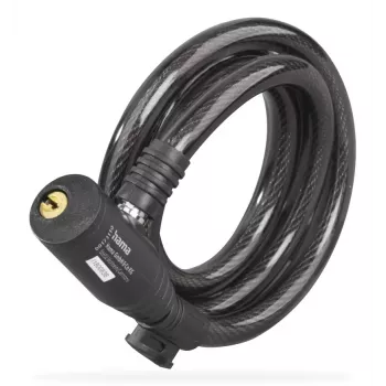 Hama 00178136 dviračių spyna Juoda 1200 mm Kabelinė spyna