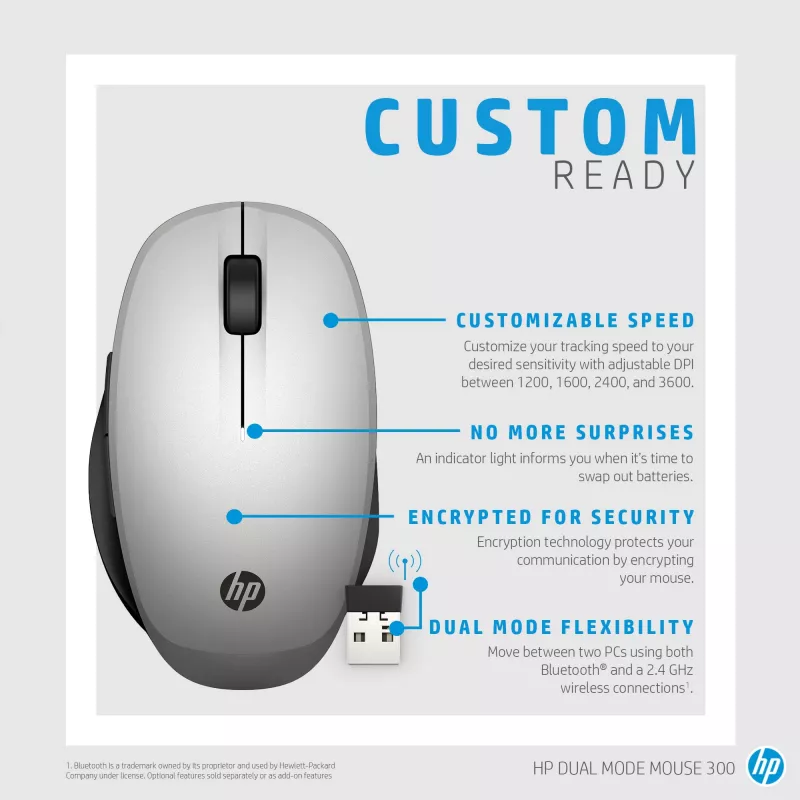 HP Dual Mode pelė RF Wireless Bluetooth