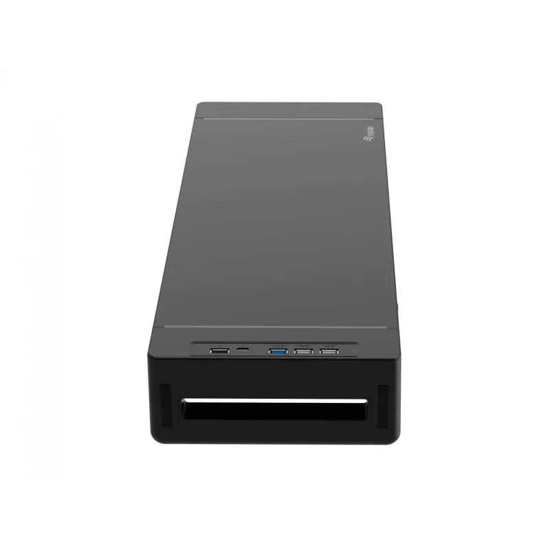 Monitorinis stovas EQUIP Ergonominis monitoriaus stovas su USB (USB-A x4, USB-C x1), laisvai pastatomas, 25 kg, juodas
