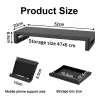 Monitorinis stovas EQUIP Ergonominis monitoriaus stovas su USB (USB-A x4, USB-C x1), laisvai pastatomas, 25 kg, juodas