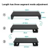 Monitorinis stovas EQUIP Ergonominis monitoriaus stovas su USB (USB-A x4, USB-C x1), laisvai pastatomas, 25 kg, juodas
